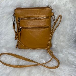 Yellow zippy crossbody